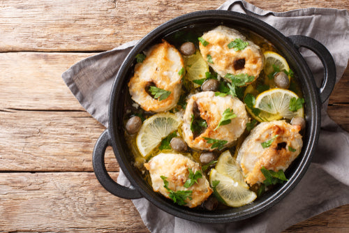 Frozen Cod Steak Circular Cut Bone In Skin On (200g)