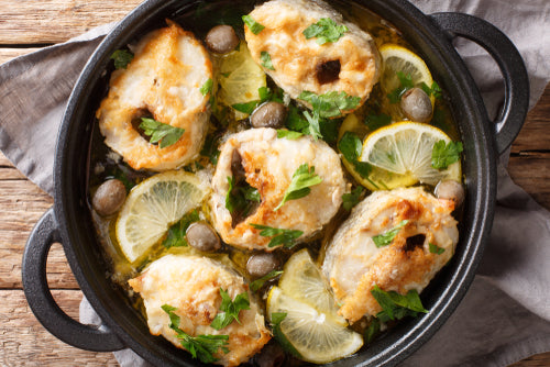 Frozen Cod Steak Circular Cut Bone In Skin On (200g)