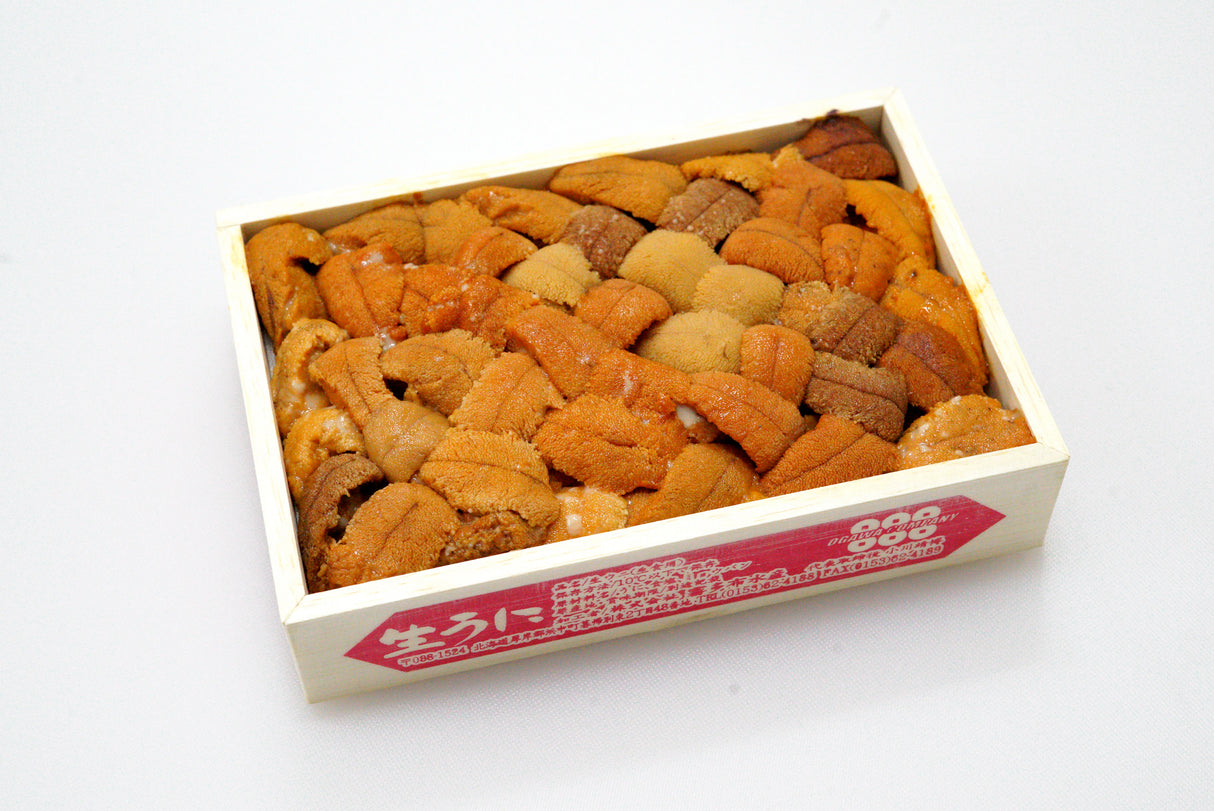 Mixed Bara Bafun uni is one of the most used unis in the market today, chefs all over the world use this uni not only for sashimi but especially for pasta and many other decadent cooked Uni dishes. Hokkaido uni is fatter and creamier in taste than the other uni out in the markets, and because it is a mixed Bara you will get to taste both yellow and red uni at the same time.