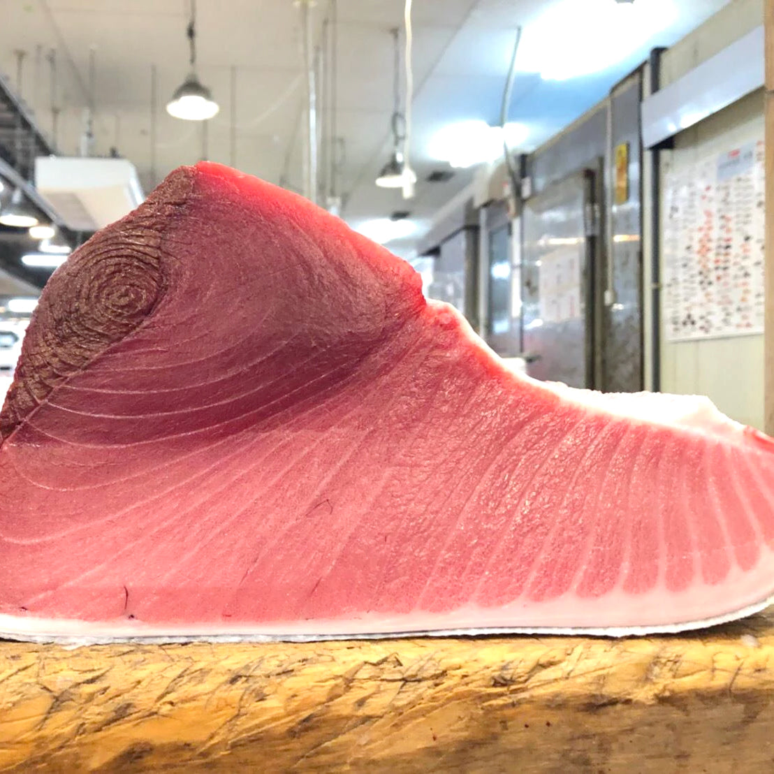 Our top grade tuna sashimi caught off the seas of Kyushu, Hokkaido and Genkai are truly one of the best things Japan has to offer. These magnificent tuna are sustainably caught and expertly cut by our tuna specialists in Fukuoka and Tokyo. The marbling and freshness of each piece will leave you speechless. They are simple to prepare as we send the in-loins and even easier to eat! Our Tuna loin consists all 3 major parts of the Bluefin tuna, the O-toro, Chu-toro and Akami.