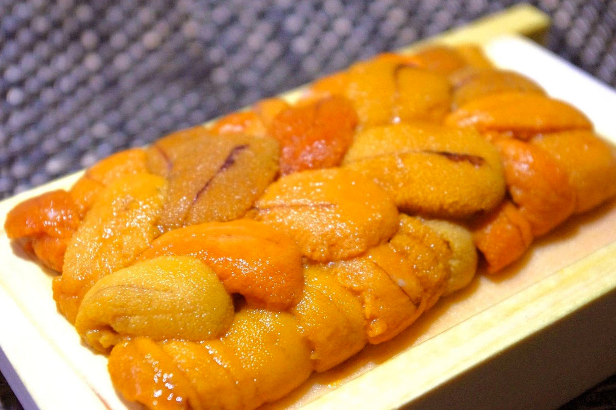 Bafun Uni Narabi Yellow Half Box 100-120g Hokkaido Sea Urchin Auction grade Shiki SG