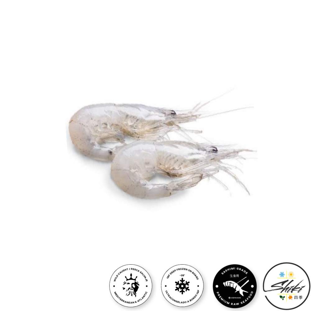 Mediterranean Wild Crystal Prawns, Gamba Cristal (100-200pcs/kg) 2kg