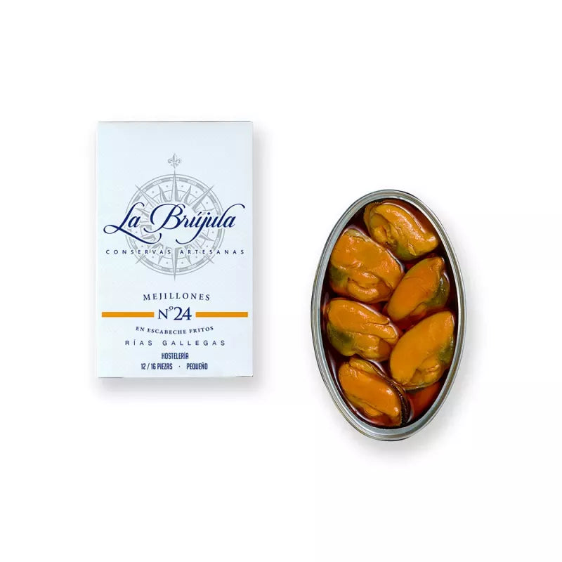 La Brujula Mussels in Escabeche - Mejillón Escabeche AO - L (LB24)