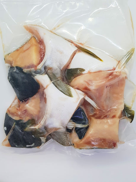 Hamachi Kama, also known as Yellowtail collar, is known to be the best part of the fish as it is fatty, tender and very juicy. The flesh is taken from just above the gills, below the head.