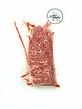 Our F1 Wagyu chuck eye roll (or simply "chuck eye") is one of the tastiest cuts of meats available. It has an extremely high marbling content unlike normal chucks. It not only has the familiar beefy taste and texture of Angus, but also the same buttery melt in your mouth experience we have all come to know and love about Wagyu! 