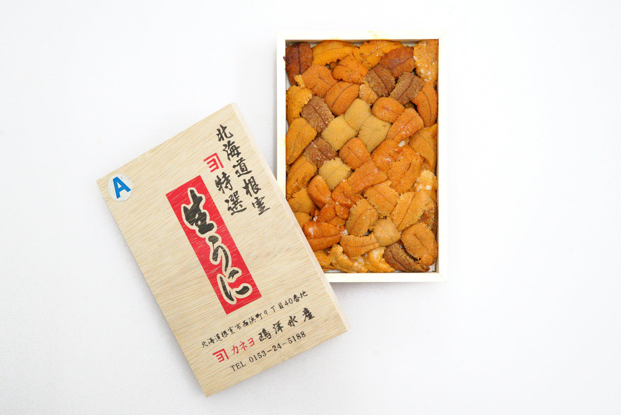 Mixed Bara Bafun uni is one of the most used unis in the market today, chefs all over the world use this uni not only for sashimi but especially for pasta and many other decadent cooked Uni dishes. Hokkaido uni is fatter and creamier in taste than the other uni out in the markets, and because it is a mixed Bara you will get to taste both yellow and red uni at the same time.
